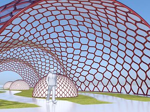 decorative glass tunnel park model