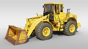 Realistic Bulldozer Loader Machine 3D model