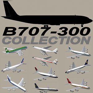 b 707-300 707 3d max
