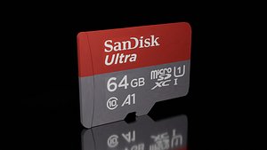 3D sd card sandisk model