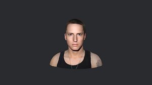 Eminem-Realistic bust head ready 3D model