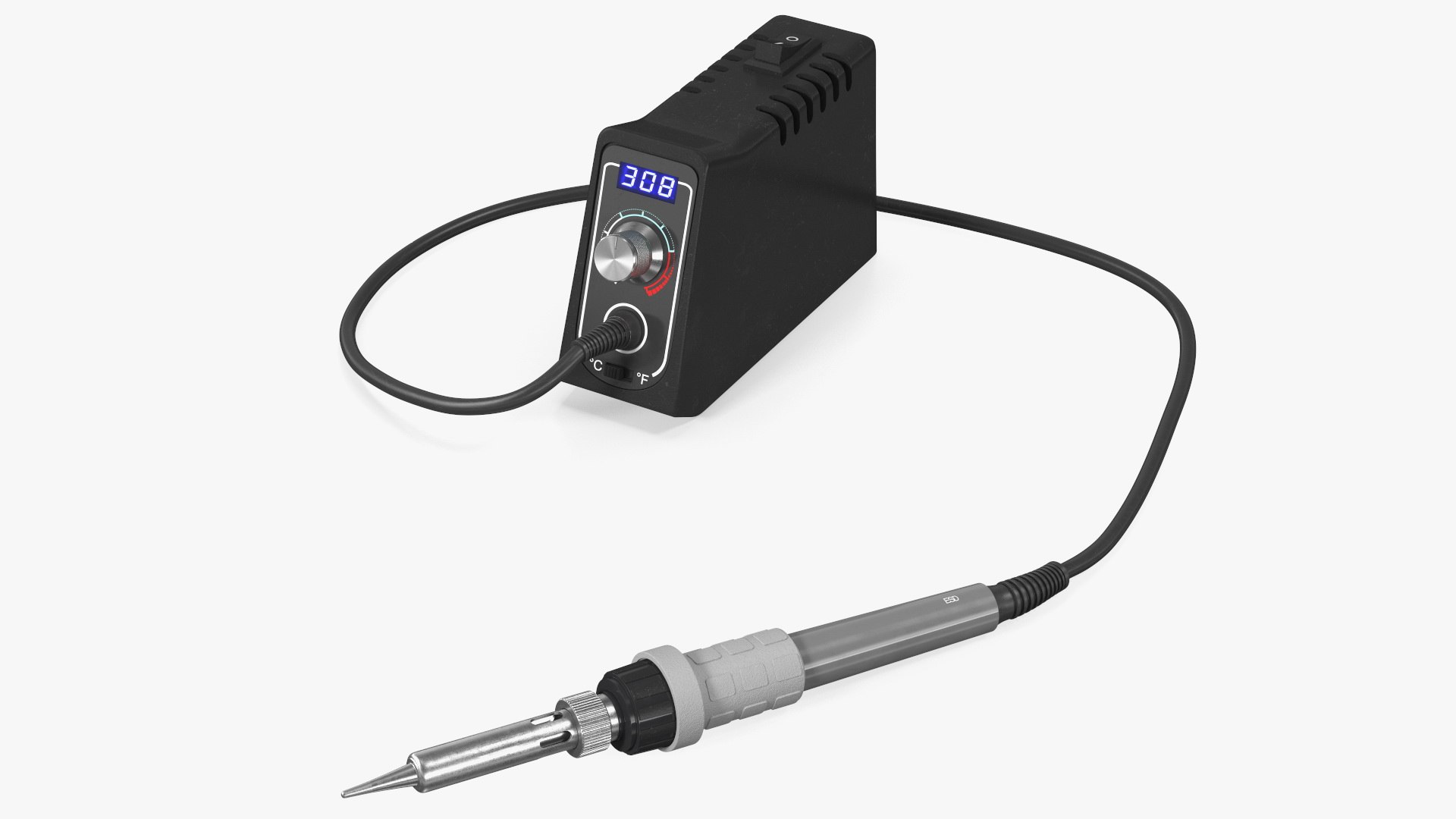 Compact Digital Soldering Station 3D model preview