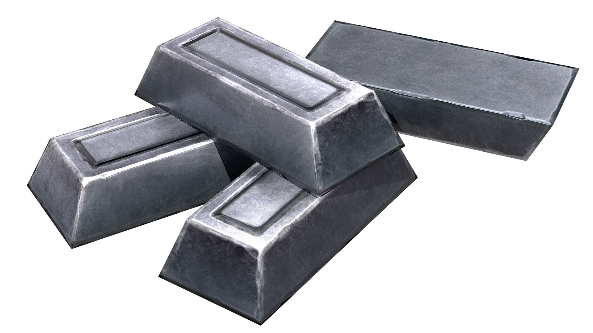 3D Silver Ingot TurboSquid 1742670