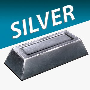 3D Silver Ingot