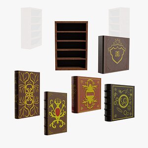 Deco Books Antique Baroque Series B    Simple Shelf 3D model