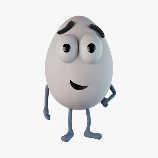 Eggu Rigged Cartoon Character model