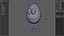 Personnage de dessin animé truqué Eggu