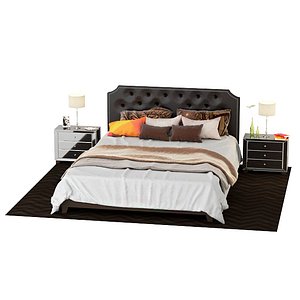 Double bed + bedside tables