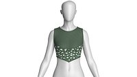 Girls Sage Floral V-Hem Bralette