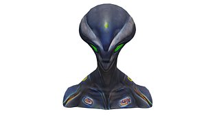 Realistic Alien low poly model