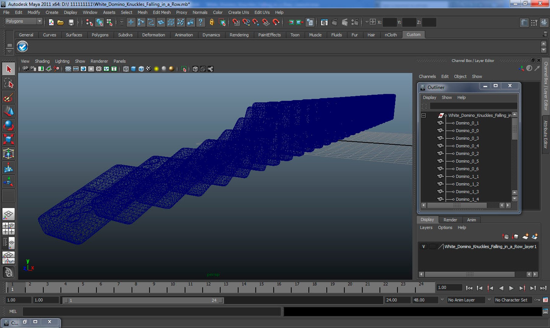 3D white domino knuckles falling - TurboSquid 1355564