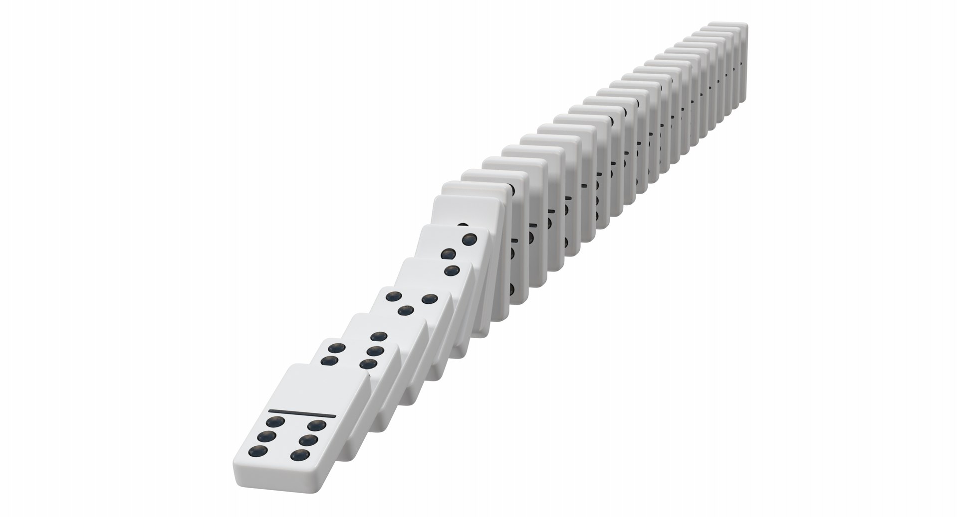3D white domino knuckles falling - TurboSquid 1355564