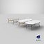 elke rectangular coffee table 3D model