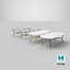 elke rectangular coffee table 3D model