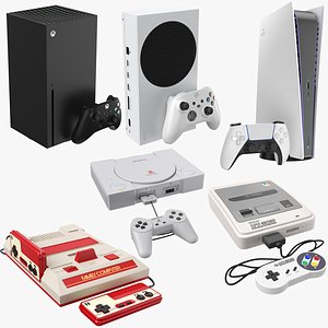 3D Large Gaming Consoles Collection