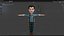 3D Stylized Cartoon Male Character Body and Facial Rigged