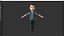 3D Stylized Cartoon Male Character Body and Facial Rigged