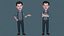 3D Stylized Cartoon Male Character Body and Facial Rigged