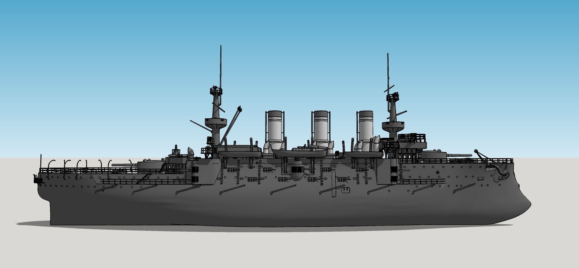 Modello 3d Peresvet The Imperial Russian Navy Battleship Turbosquid