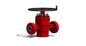 Gate Valve 3 inch 10K PSI 3D model
