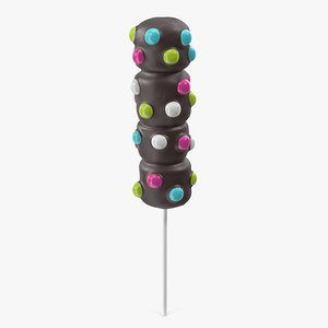 3D model Marshmallow Pop with Sprinkles Colorful