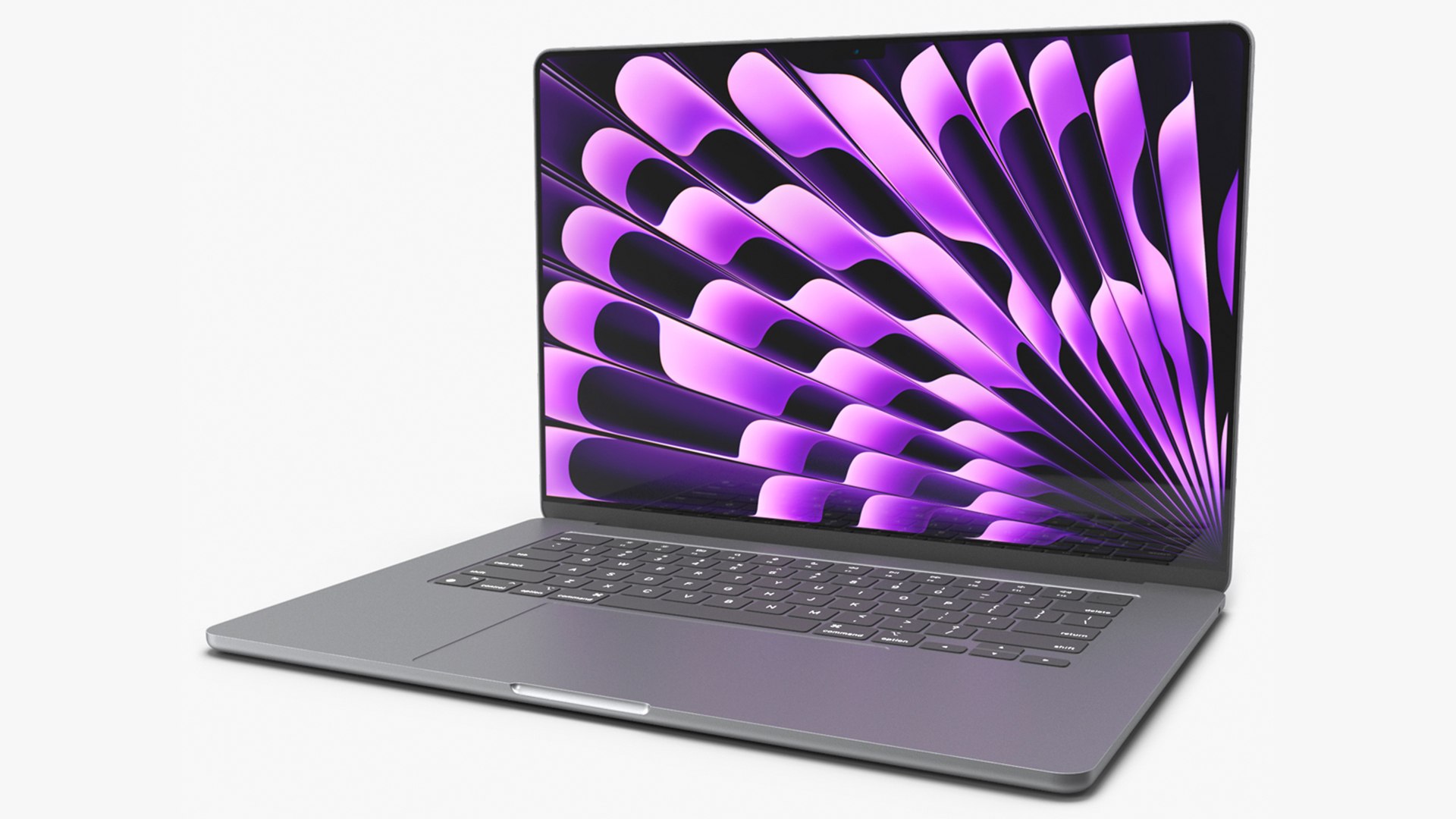 Apple Laptop MacBook Air 15 Space Gray 3D model preview