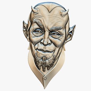 Lucifer lawyer Mefistofel bas-relief for CNC router or 3D printer