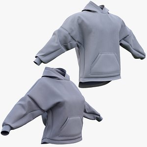 3D Mens and Womens Sport Hoodies Collection model