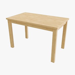 Rustic Wooden Table 3D model