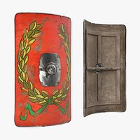Roman Scutum Shield 3D Model