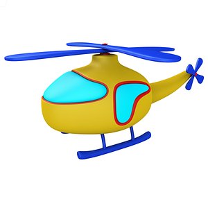 cartoon helicopter 3D