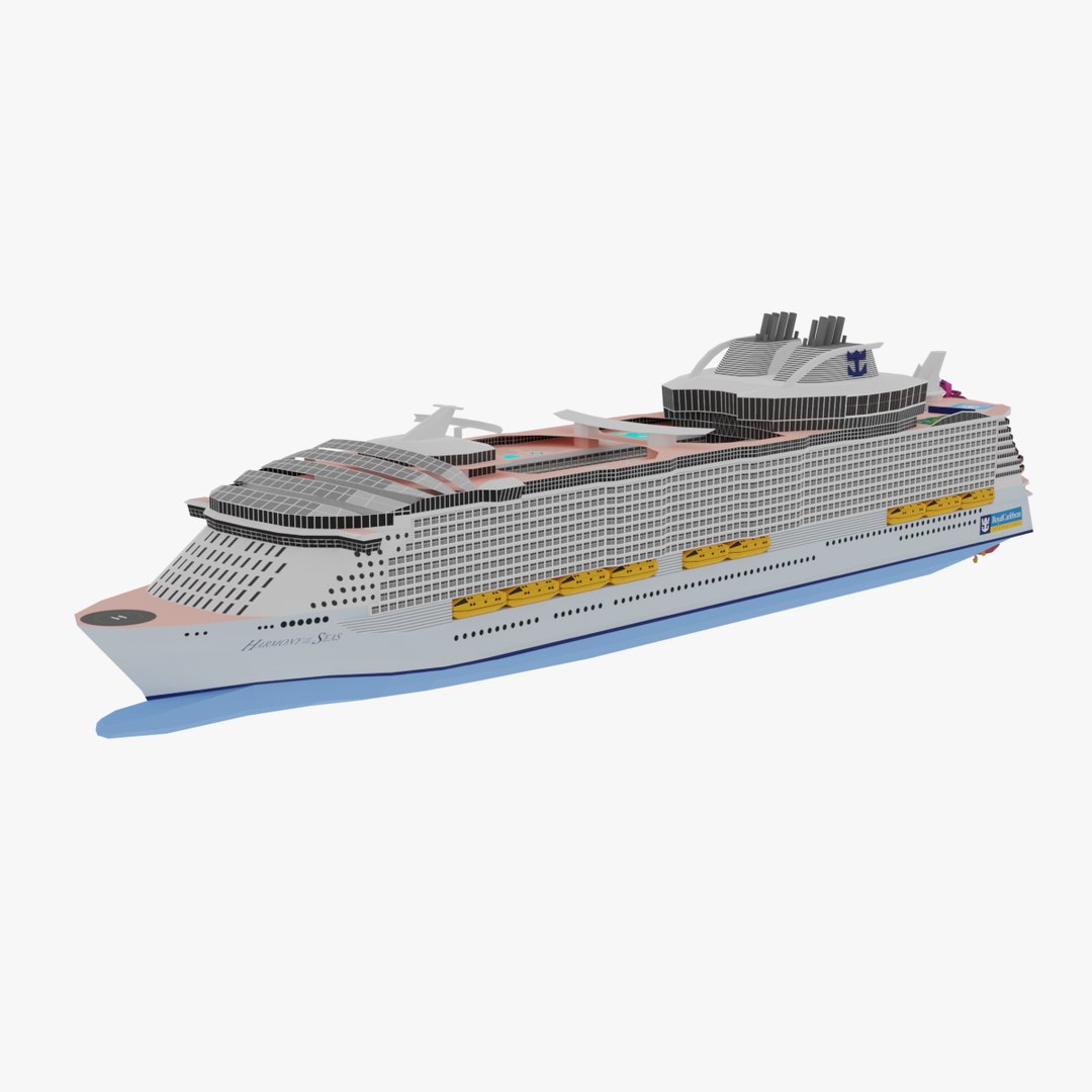 3D Model Harmony Of The Seas Low Poly Single 16k Texture - TurboSquid ...