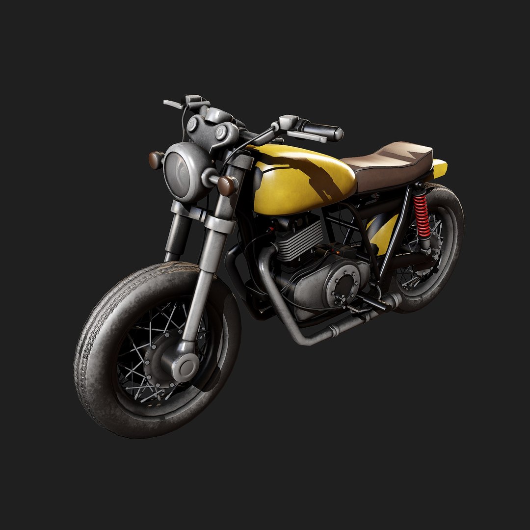 Coffee Racer Final Low-poly 3D Model Model - TurboSquid 1920939