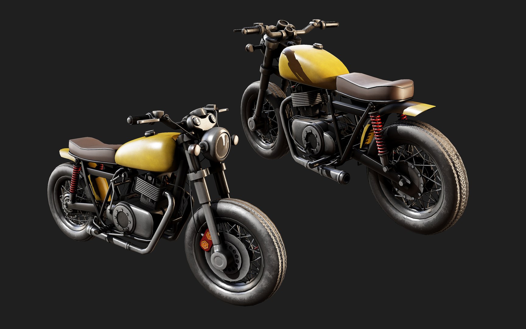 Coffee Racer Final Low-poly 3D Model Model - TurboSquid 1920939
