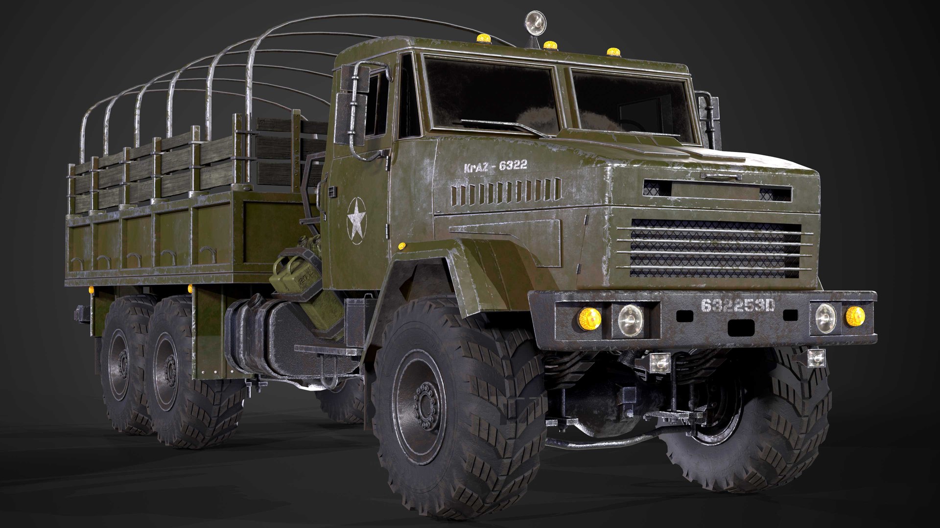 Kraz - Military Truck 3D model - TurboSquid 2075812