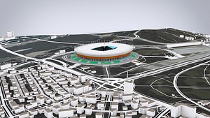 3D Warsaw National Stadium Warsaw Poland model
