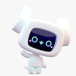 Cute Cartoon Robot Dog 3D