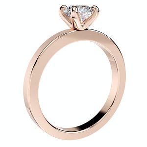 3D Women Engagement Ring Solitaire Ring CAD Design-PSTR03 3D print model