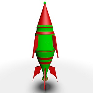 3D cartoon spaceship model