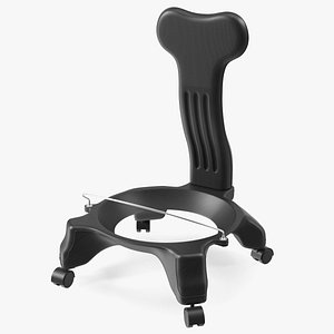 Balancing Fitness Chair Black Empty