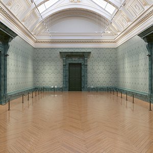 3D Museum Interior - London  National Gallery - Room 9