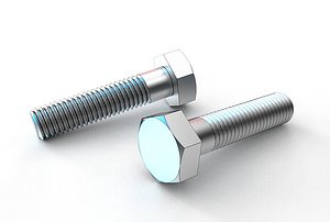 3D hex bolt