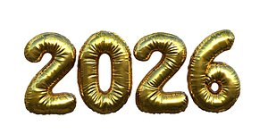 2026 Inflated Balloon Numbers 3D Model 3D