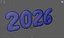 2026 Inflated Balloon Numbers 3D Model