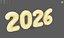 2026 Inflated Balloon Numbers 3D Model