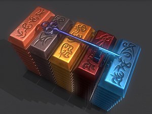 ingot key copper 3D