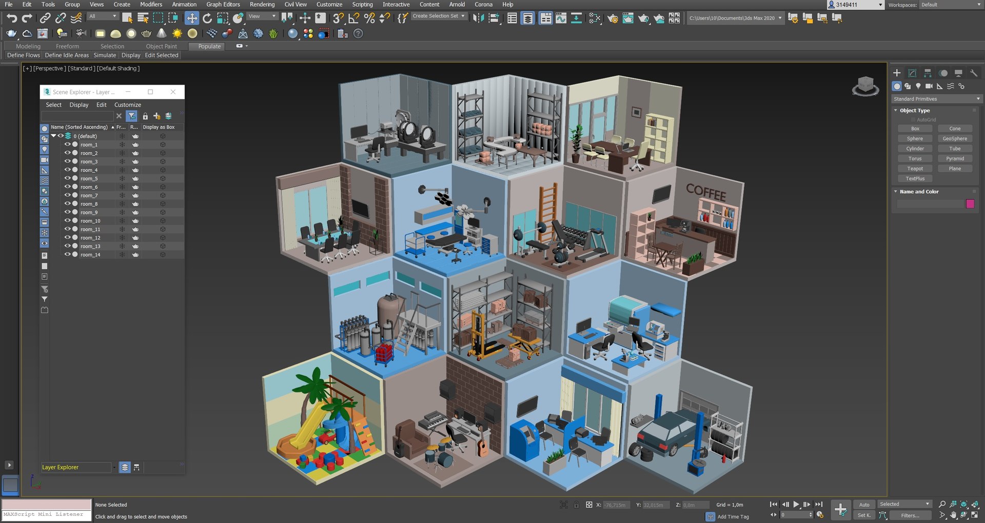 Low poly interior 3D model - TurboSquid 1978073