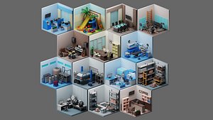 Low poly interior