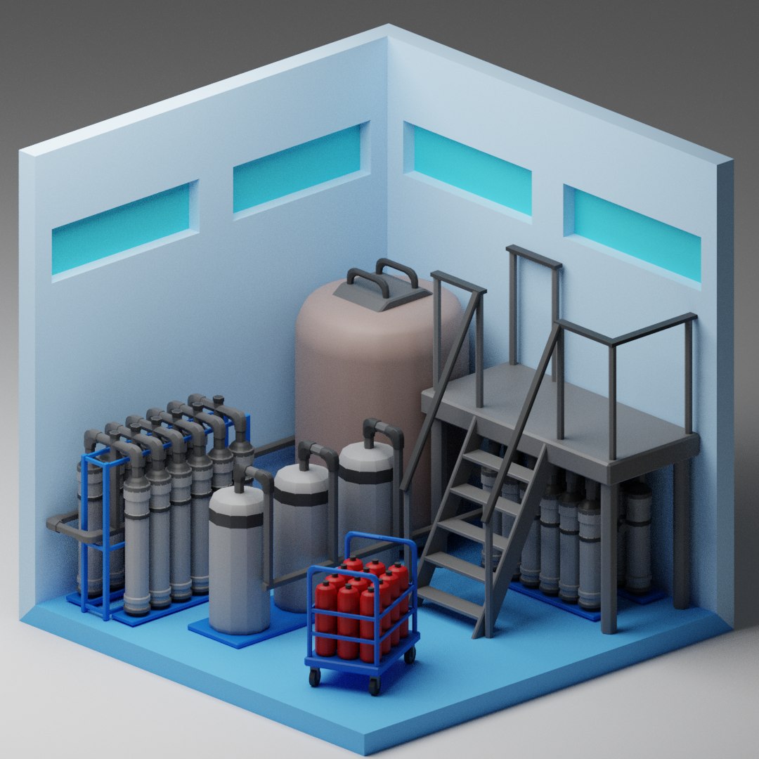 Low poly interior 3D model - TurboSquid 1978073
