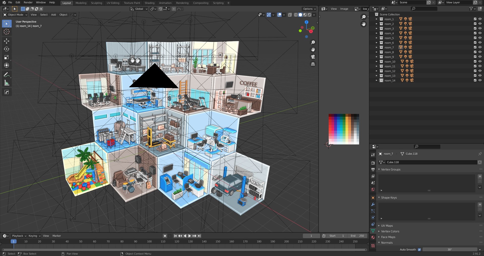 Low poly interior 3D model - TurboSquid 1978073